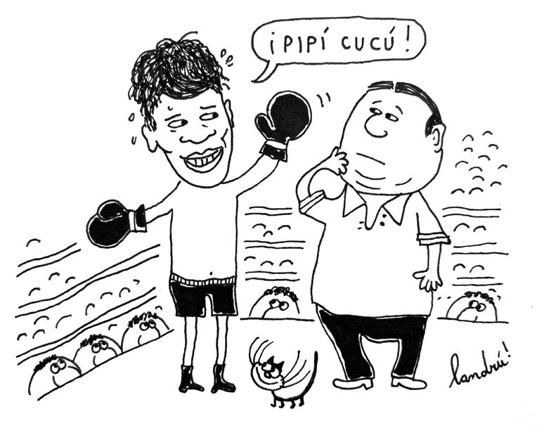 origen frase pipí cucú Carlos Monzon  caricatura de Landrú