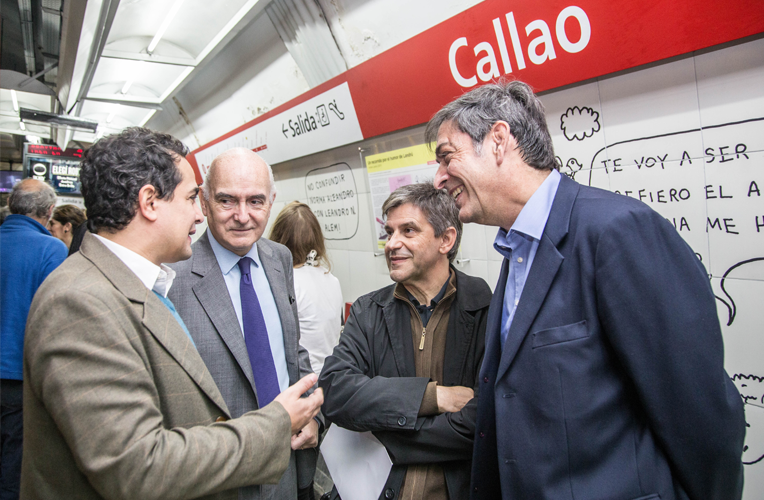 Inauguracion estacion Callao Landru Gonzalo y Raúl Colombres Fundacion Landru Franco Moccia Desarrollo Urbano y Transporte Eduardo de Montmollin sbase 2017