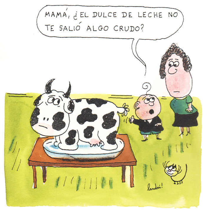 Día Internacional del dulce de leche 11 de octubre vaca humor por Landrú