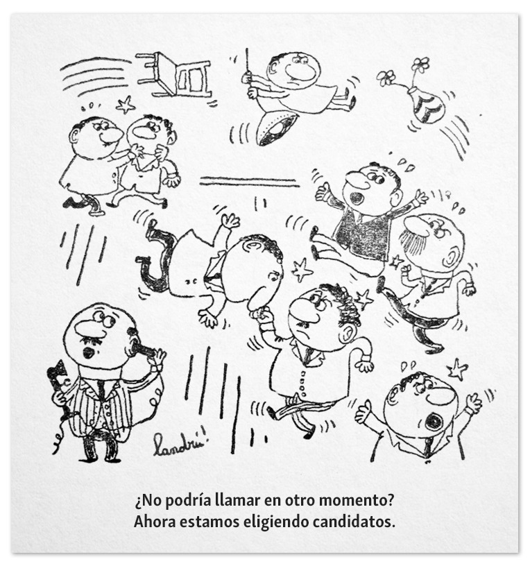POLÍTICOS I Viñeta de Landrú publicada en el diario El Mundo, 1965.