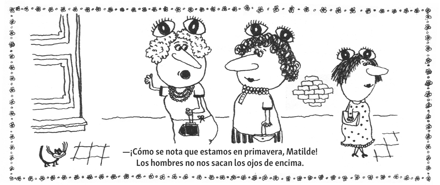 Viñeta de Landrú — primavera, humor gráfico argentino